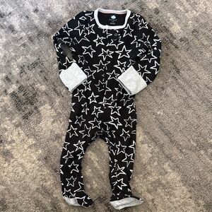 Cloud Island Starry Night Black and White Baby Pajama One Piece